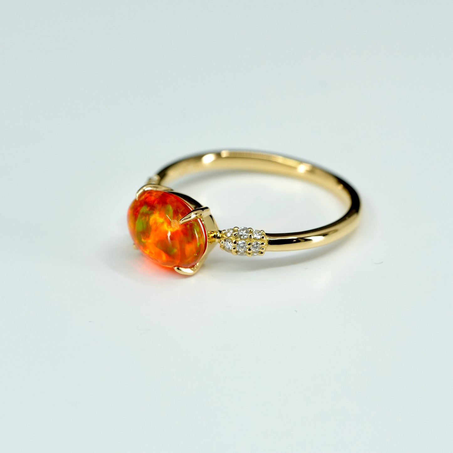 K18YG　ファイアオパールリング