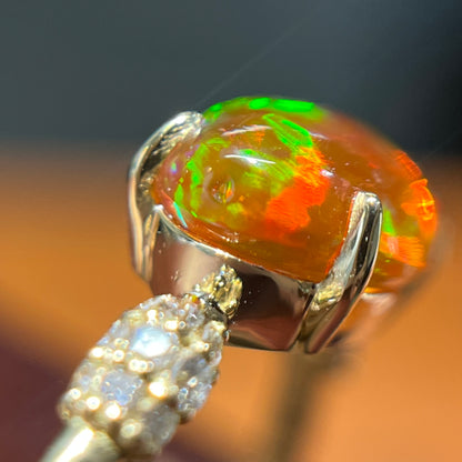 K18YG　ファイアオパールリング